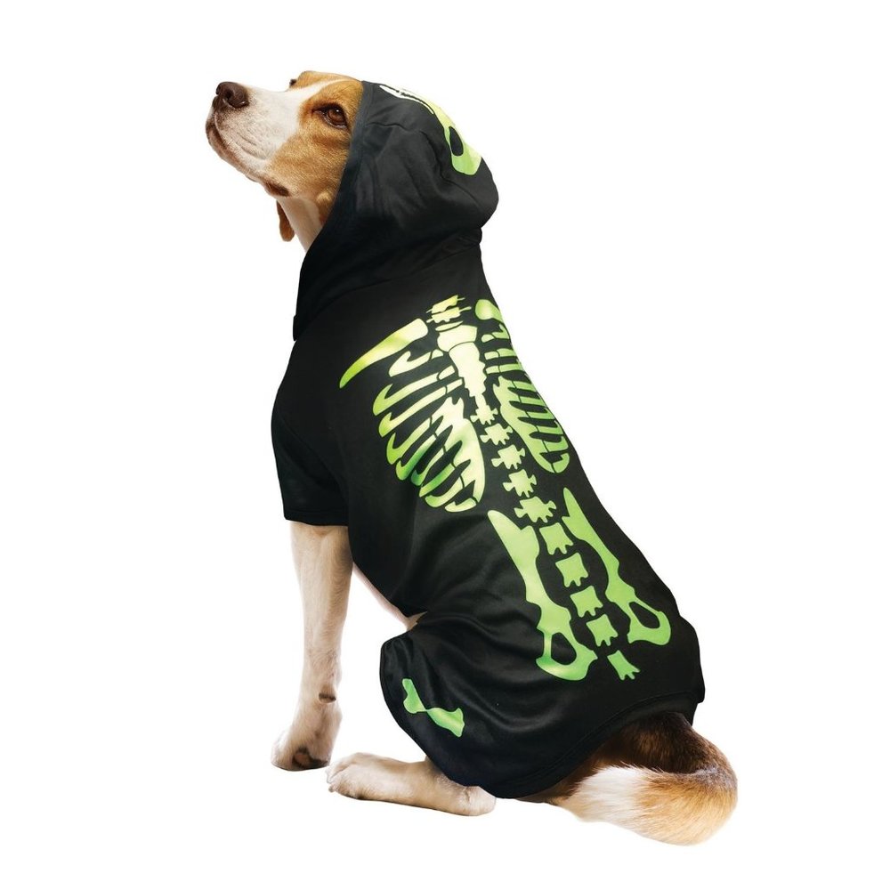 Halloween Pet Pajamas: Neon Skeleton Dog Costume